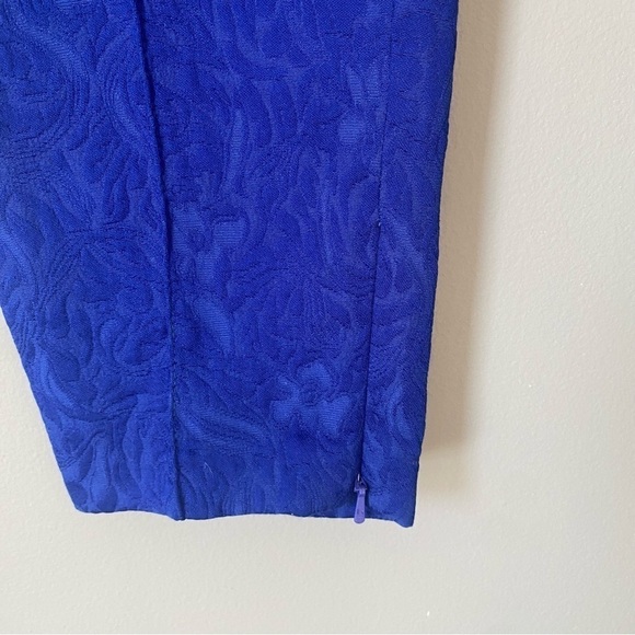 Topshop Blue Slim Fit Patterned Trousers - Picture 7 of 10